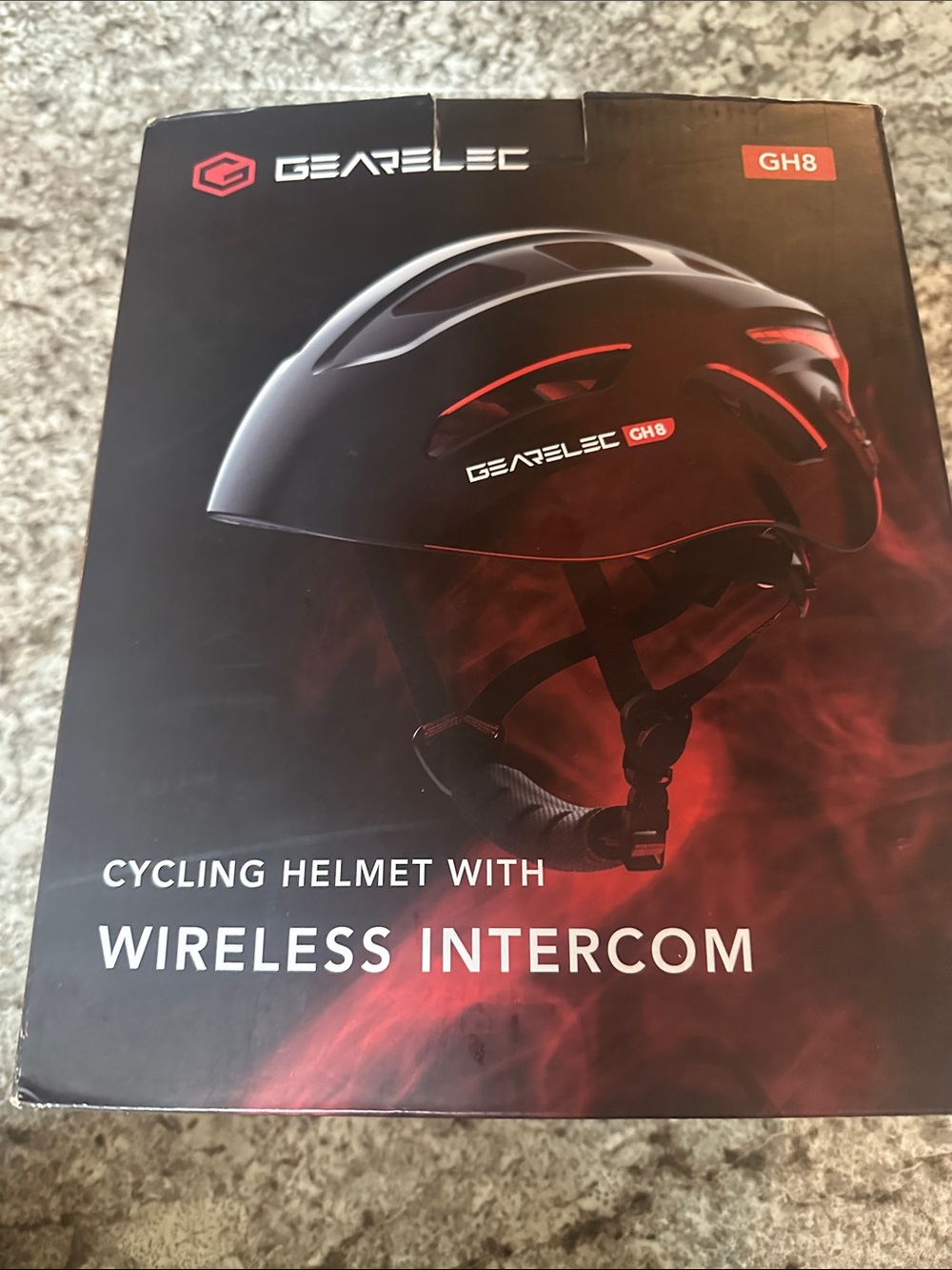 GH8 Black Cycling Helmet with Wireless Intercom